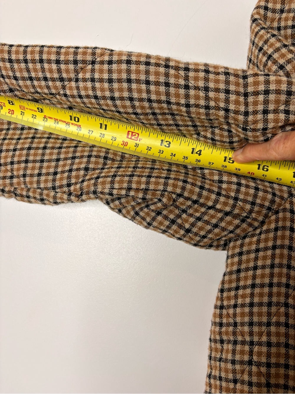 Zara Brown Plaid Quilted farm girl with Corduroy Collar - Picture 15 of 16